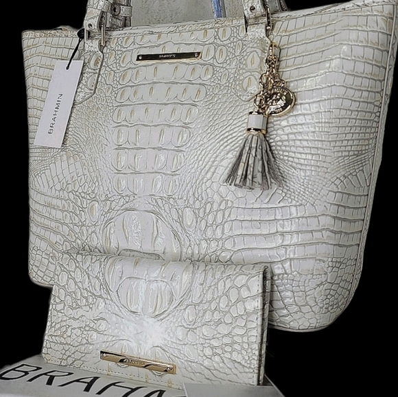 Brahmin 2 SET Matching Designer Bag Wallet NWT - Picture 2 of 11